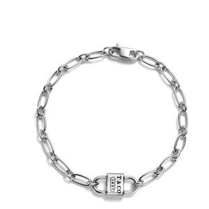 Tiffany & Co. Silver Lock Charm Bracelet